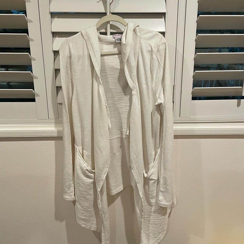XCVI White Hooded Jacket